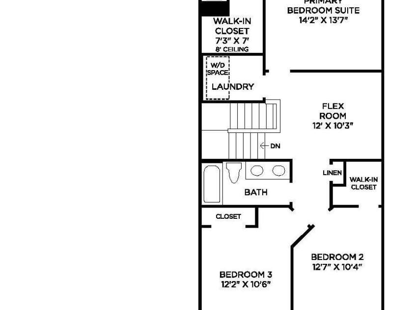 9408 Munsing Drive, Charlotte, NC 28269.  MLS# CAR4235913, YatesRealty ID 12701. Glenville Second Floor layout