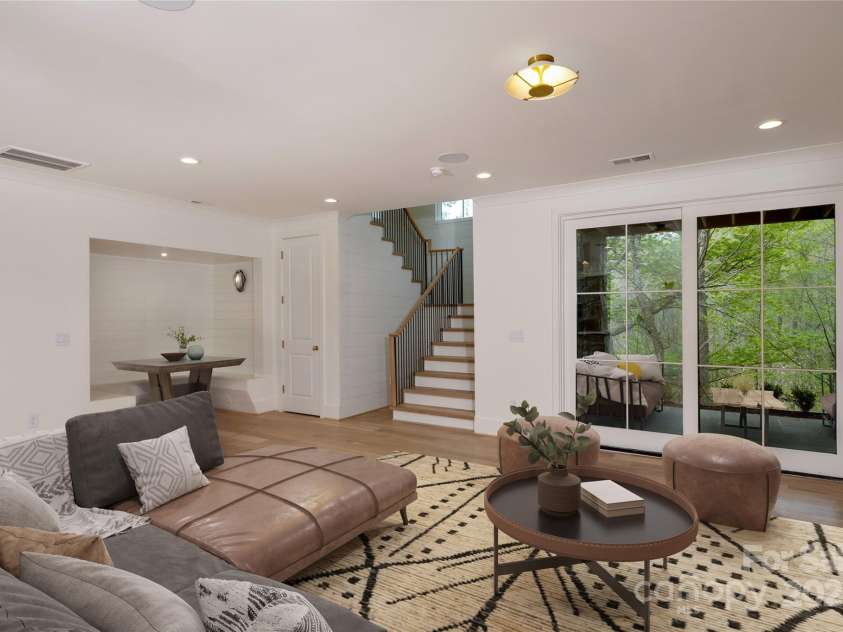 139 Beaver Lodge Trail, Blowing Rock, NC 28605.  MLS# CAR4257022, YatesRealty ID 12712. Virtually Staged Lower Level Rec Room