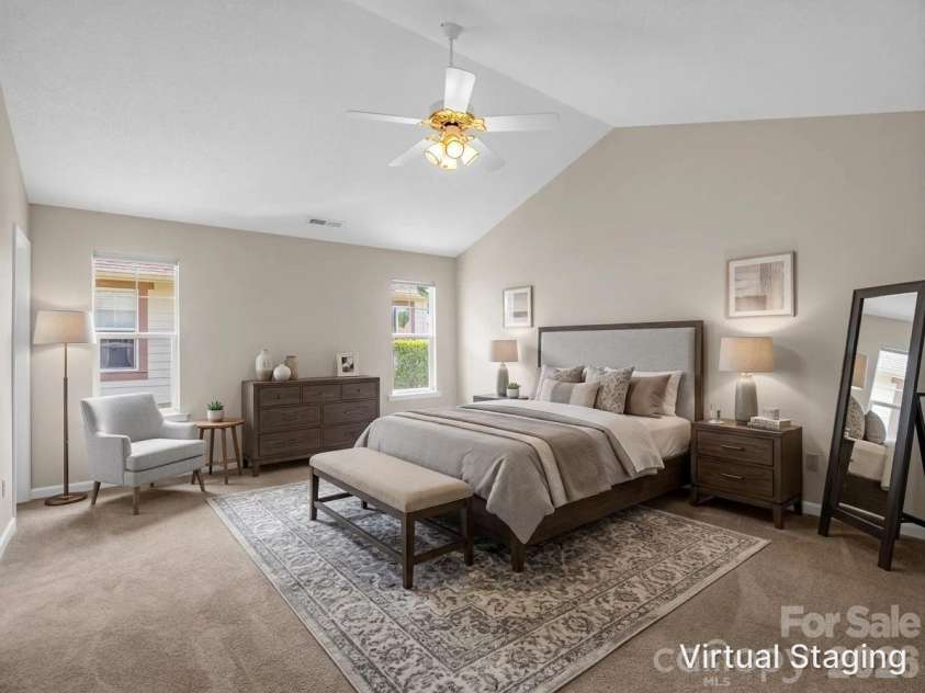 51 Barn Owl Way, Hendersonville, NC 28792.  MLS# CAR4394410, YatesRealty ID 12718. Virtually Staged Primary Bedroom