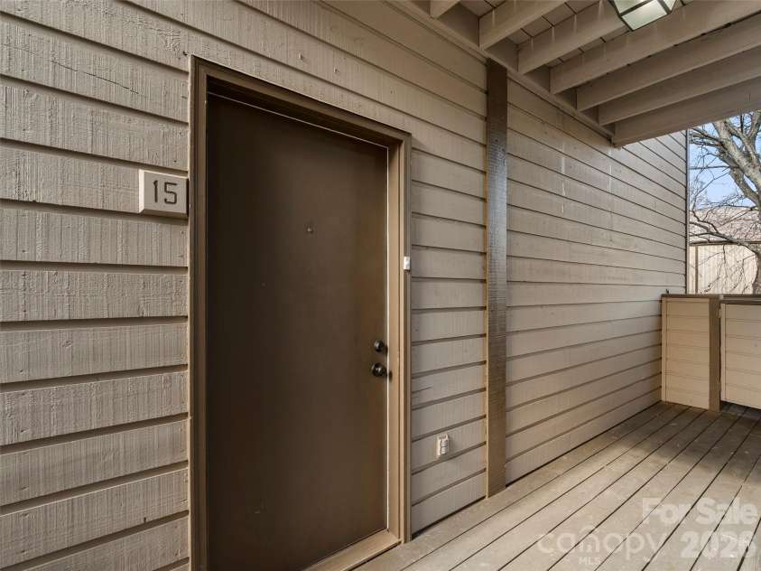 201 Racquet Club Road, Asheville, NC 28803.  MLS# CAR4341796, YatesRealty ID 12720. Covered Breezeway Entrance