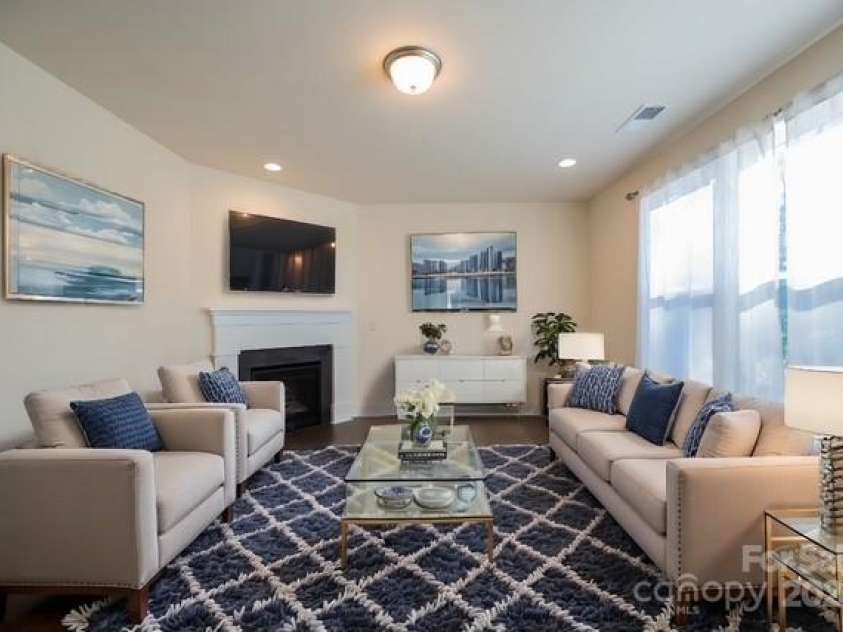 1540 Striped Bass Lane, Clover, SC 29710.  MLS# CAR4254248, YatesRealty ID 12724. Virtual Staging of the Living Area