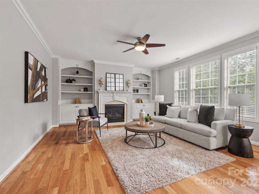 6424 Chadwell Court, Fort Mill, SC 29707.  MLS# CAR4255139, YatesRealty ID 12730. Built-In Cabinets on either side of Fireplace