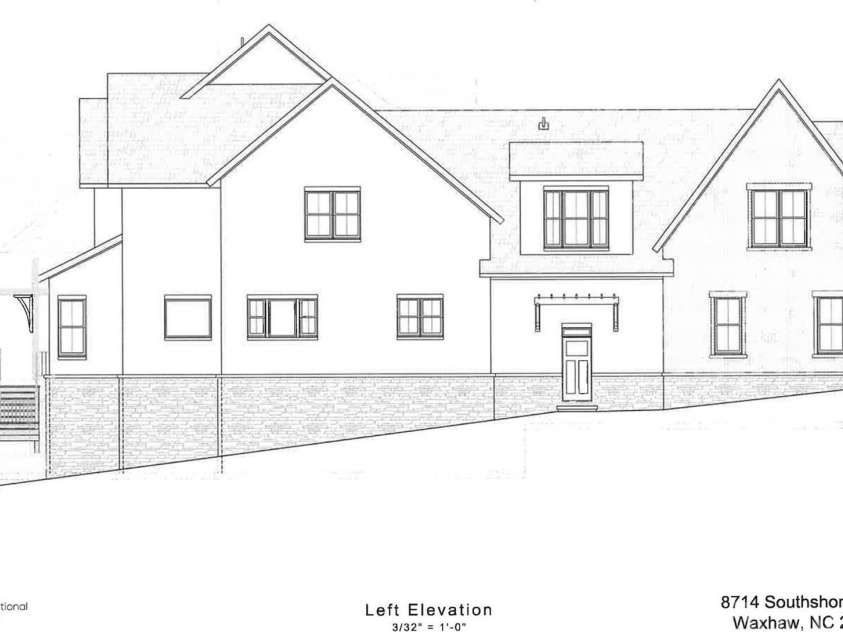 8714 Southshore Drive, Waxhaw, NC 28173.  MLS# CAR4314778, YatesRealty ID 1274. Left side elevation