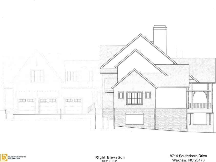 8714 Southshore Drive, Waxhaw, NC 28173.  MLS# CAR4314778, YatesRealty ID 1274. Right side elevation