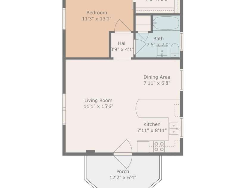 6334 Jacks Creek Road, Burnsville, NC 28714.  MLS# CAR4365892, YatesRealty ID 12745. Guest home floor plan.