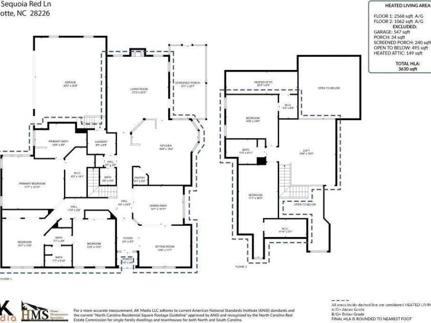 4340 Sequoia Red Lane, Charlotte, NC 28226.  MLS# CAR4233979, YatesRealty ID 12760. Floorplan 4340 Sequoia Red Ln