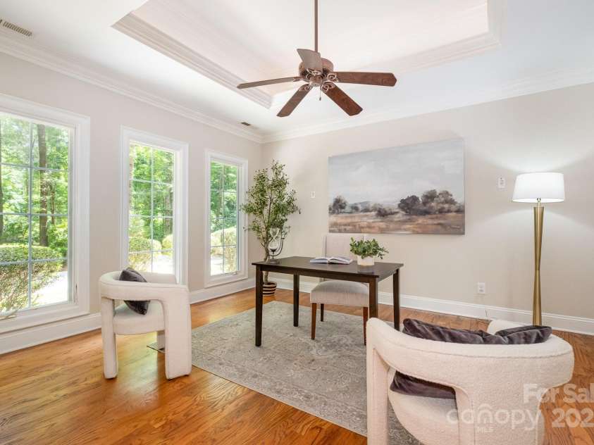 6868 St Peters Lane, Matthews, NC 28105.  MLS# CAR4251557, YatesRealty ID 12768. Front room office.