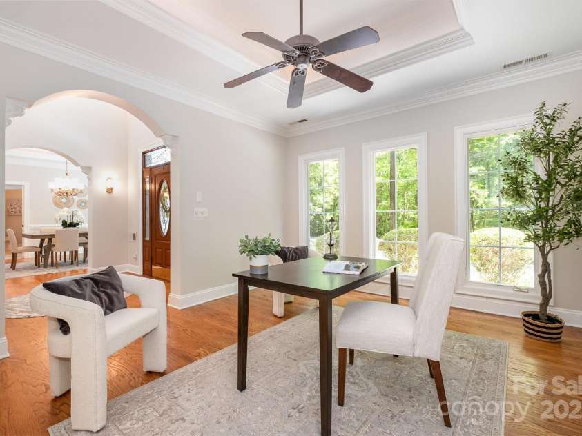 6868 St Peters Lane, Matthews, NC 28105.  MLS# CAR4251557, YatesRealty ID 12768. Front room office.