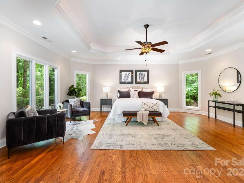 6868 St Peters Lane, Matthews, NC 28105.  MLS# CAR4251557, YatesRealty ID 12768. Primary Suite on main level
