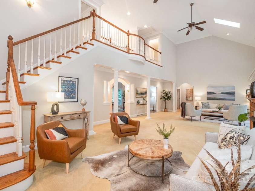6868 St Peters Lane, Matthews, NC 28105.  MLS# CAR4251557, YatesRealty ID 12768. Two story great room
