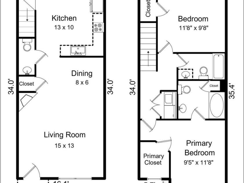 4938 Sunset Ridge Court, Charlotte, NC 28269.  MLS# CAR4256008, YatesRealty ID 12774. Detailed floor plan for your new home.