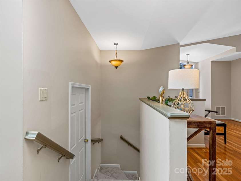 150 Sondley Parkway, Asheville, NC 28805.  MLS# CAR4280880, YatesRealty ID 1279. Stairs leading down to lower level
