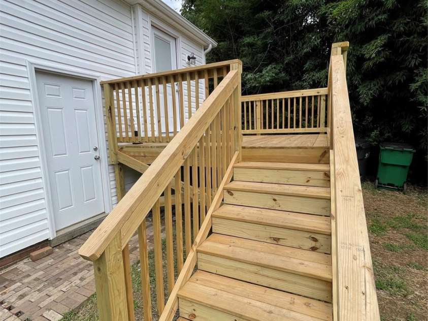 647 Reeves Court, Charlotte, NC 28208.  MLS# CAR4166731, YatesRealty ID 1279. Door to Storage shed