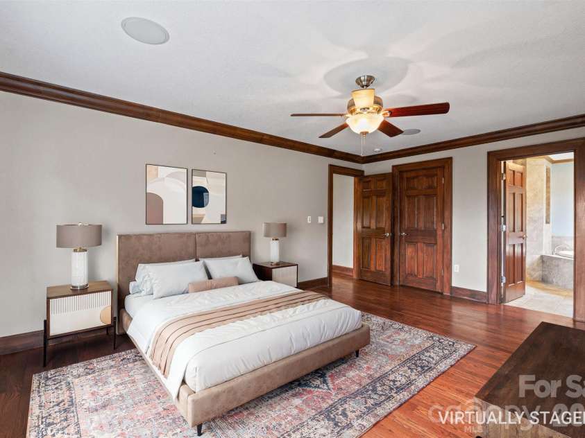 22 Pear Tree Lane, Leicester, NC 28748.  MLS# CAR4371027, YatesRealty ID 12806. Primary bedroom virually staged