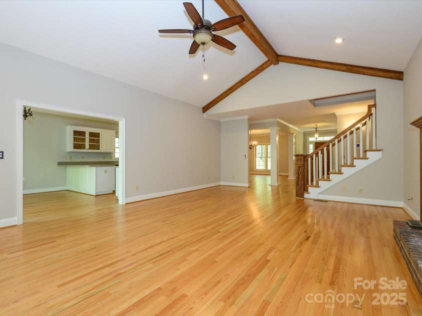 1448-1 New Prospect Church Road, Shelby, NC 28150.  MLS# CAR4309111, YatesRealty ID 12811. Living Room has a vaulted ceiling.
