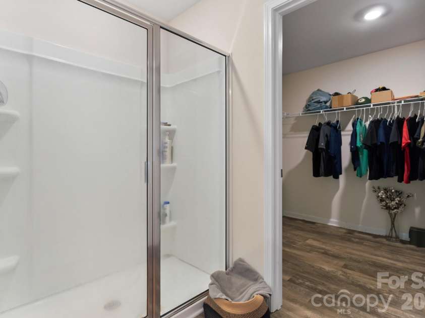 2859 Sherrills Stream Drive, Sherrills Ford, NC 28673.  MLS# CAR4371397, YatesRealty ID 12811. Primary bath shower and closet