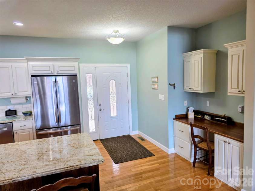 254 Ray Mine Road, Burnsville, NC 28714.  MLS# CAR4351718, YatesRealty ID 12813. Main entrance and computer niche