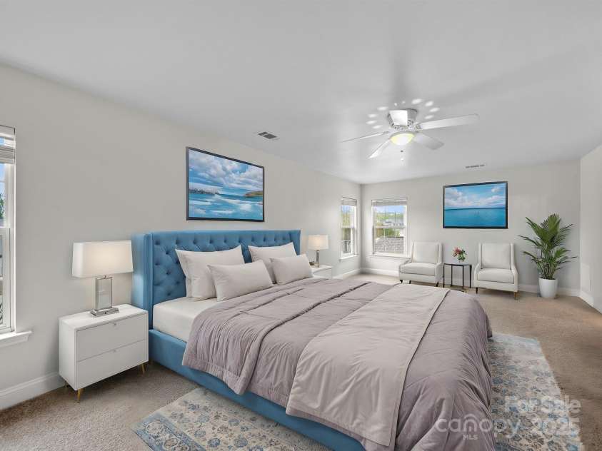 118 Glade Valley Avenue, Mooresville, NC 28117.  MLS# CAR4233913, YatesRealty ID 12816. Virtually Staged Primary Bedroom