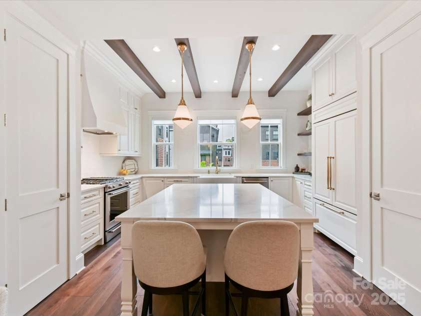 3064 Selwyn Avenue, Charlotte, NC 28209.  MLS# CAR4247196, YatesRealty ID 12817. Wood beam accents