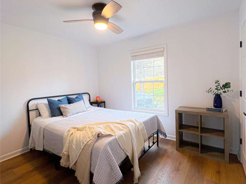 805 Reems Creek Road, Weaverville, NC 28787.  MLS# CAR4206802, YatesRealty ID 12835. Bedroom with two closets located next to a full bathroom.