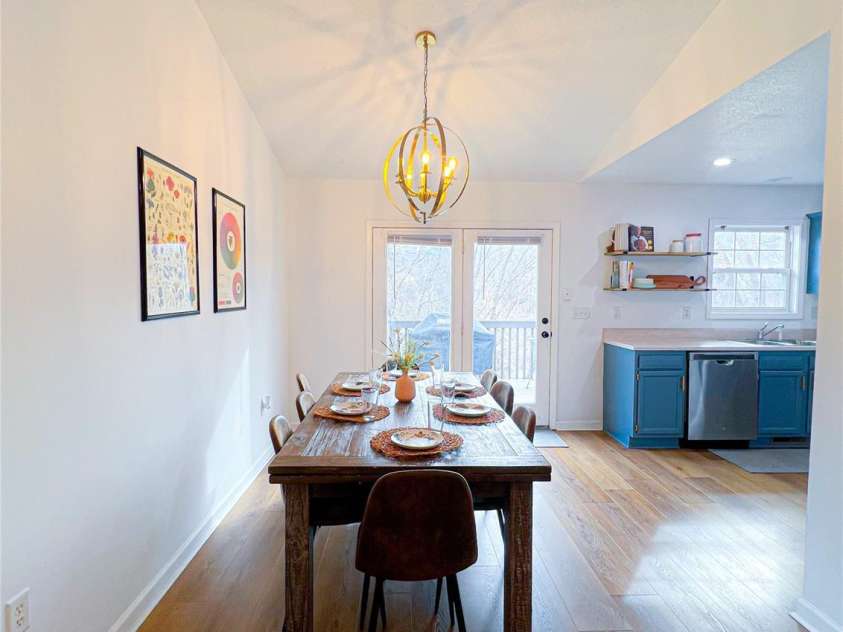 805 Reems Creek Road, Weaverville, NC 28787.  MLS# CAR4206802, YatesRealty ID 12835. Deck access is right off dining and kitchen.