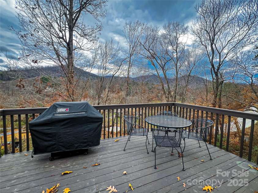 805 Reems Creek Road, Weaverville, NC 28787.  MLS# CAR4206802, YatesRealty ID 12835. Large deck with breathtaking views.