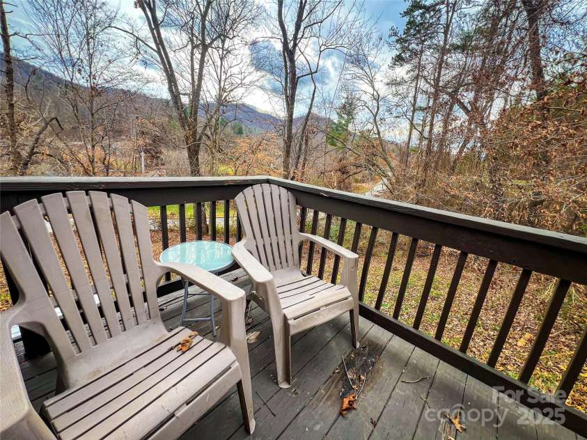 805 Reems Creek Road, Weaverville, NC 28787.  MLS# CAR4206802, YatesRealty ID 12835. Private deck/exterior entrance for basement apartment.