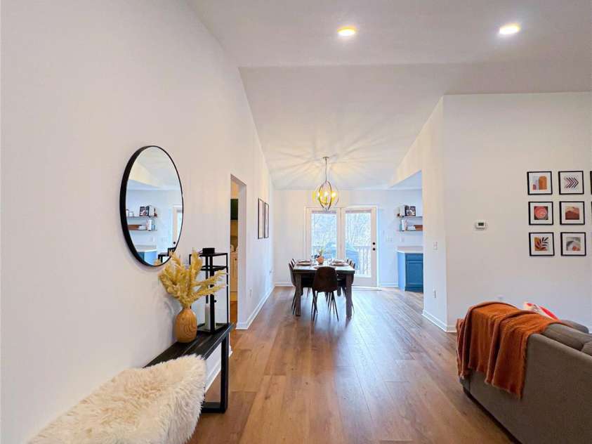 805 Reems Creek Road, Weaverville, NC 28787.  MLS# CAR4206802, YatesRealty ID 12835. Walk into large vaulted ceilings and open layout.