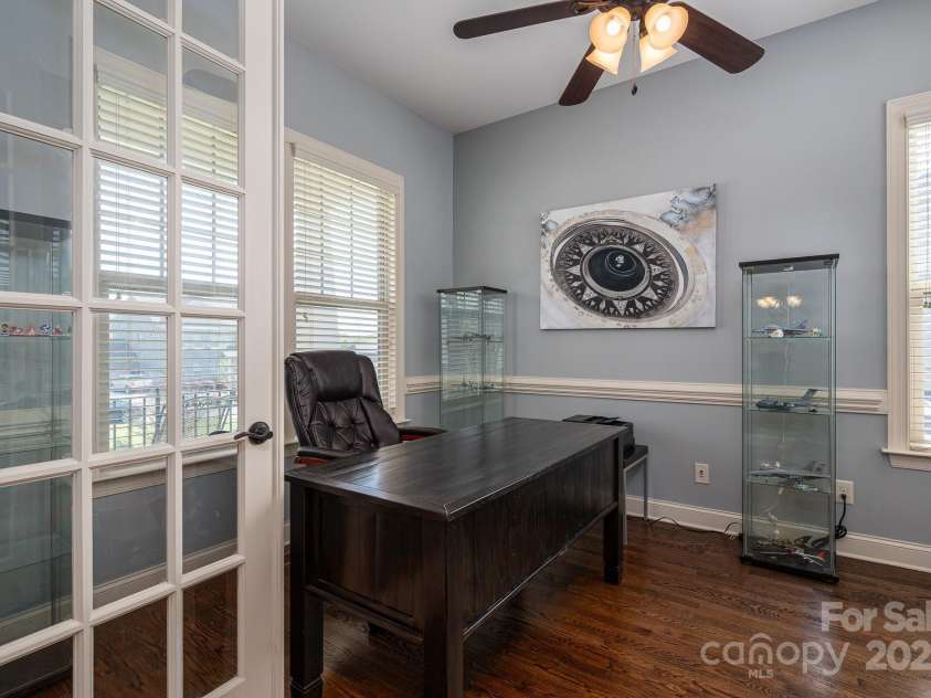 6352 Willow Farm Drive, Denver, NC 28037.  MLS# CAR4244806, YatesRealty ID 12836. Office with french doors