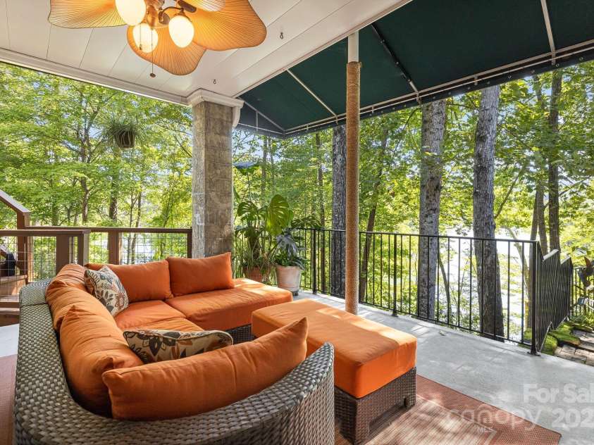 91 Island View Court, Mill Spring, NC 28756.  MLS# CAR4183479, YatesRealty ID 12838. North lanai (East facing)