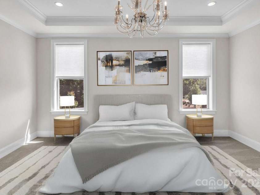 14008 Little Spring Court, Charlotte, NC 28278.  MLS# CAR4292968, YatesRealty ID 1284. Primary Bedroom Virtually Staged