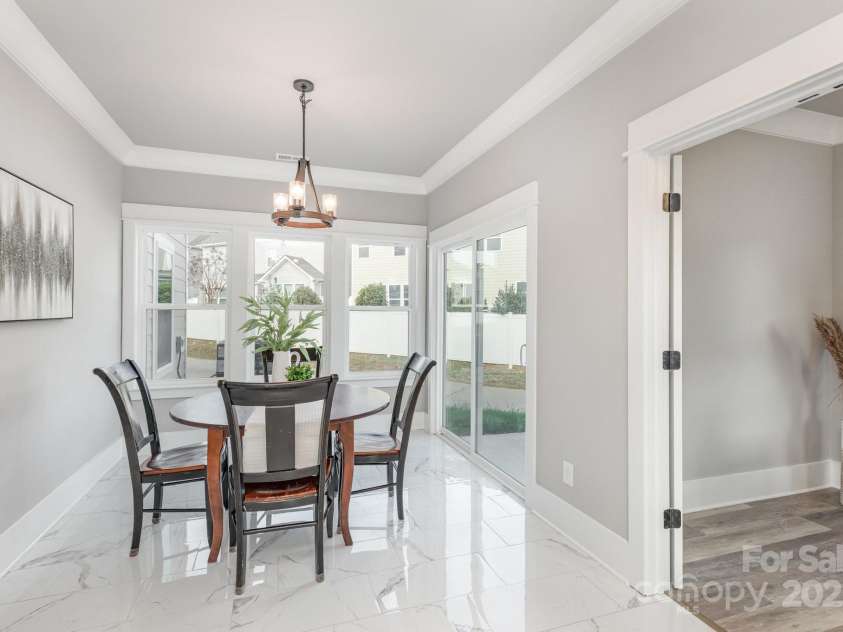 4139 Twenty Grand Drive, Indian Trail, NC 28079.  MLS# CAR4319478, YatesRealty ID 12841. Dining area in kitchen