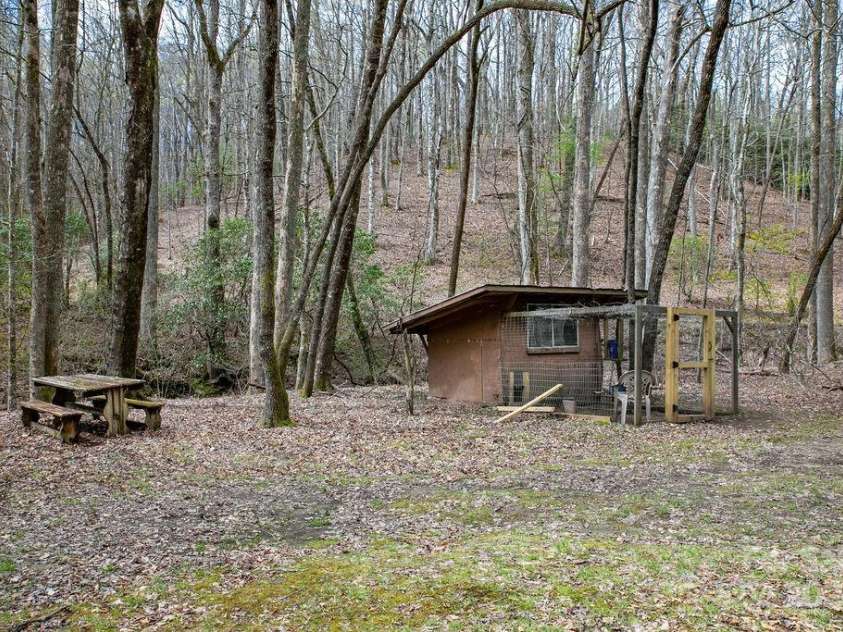 159 Willow Lane, Rosman, NC 28772.  MLS# CAR4247318, YatesRealty ID 12843. Chicken Coop/Pic Nic area