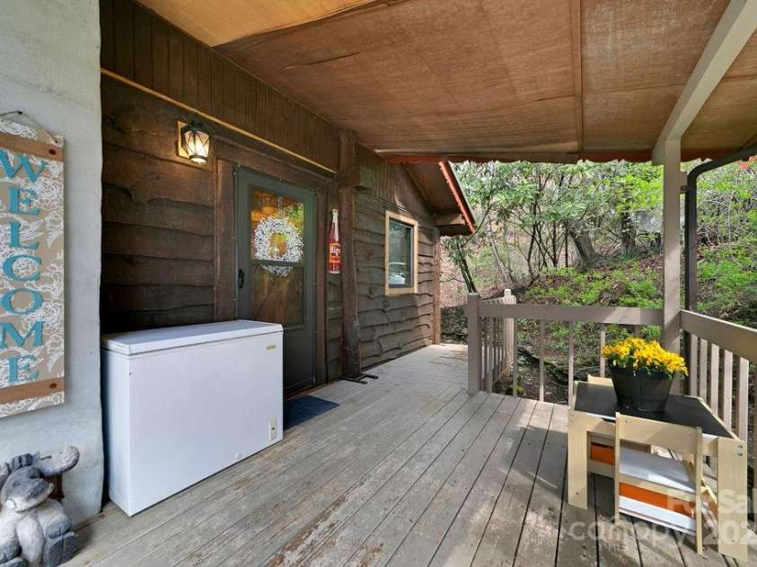 159 Willow Lane, Rosman, NC 28772.  MLS# CAR4247318, YatesRealty ID 12843. Covered Porch