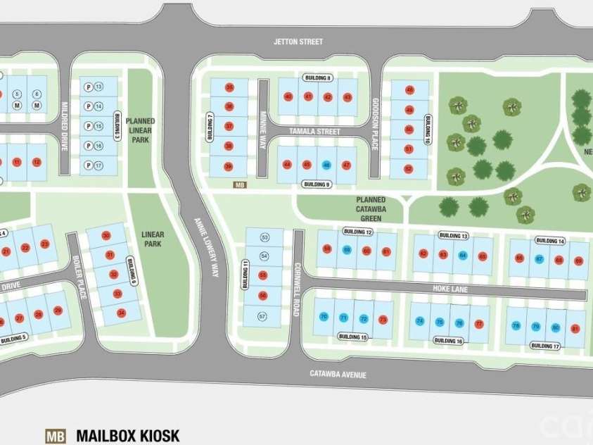 312 Catawba Avenue, Davidson, NC 28036.  MLS# CAR4259115, YatesRealty ID 12871. Parkside Commons Sitemap