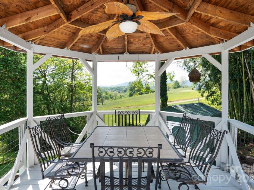 1572 Alexander Road, Leicester, NC 28748.  MLS# CAR4252081, YatesRealty ID 12882. Gazebo on Main Deck