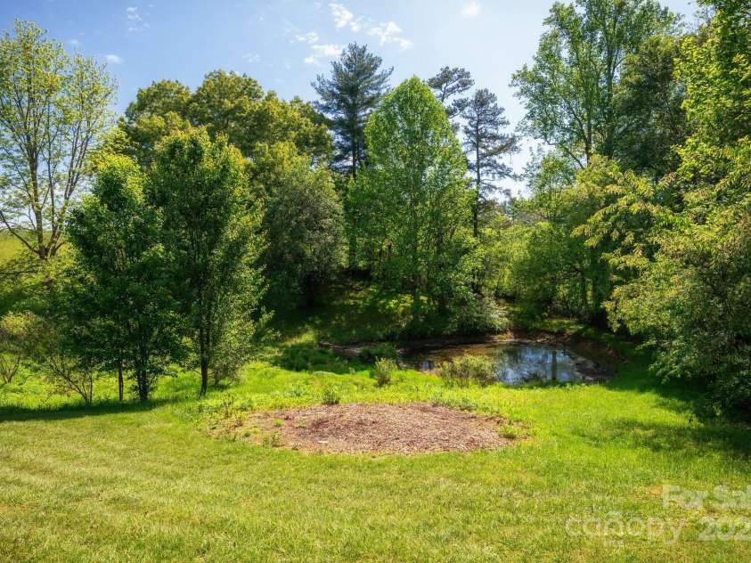 1572 Alexander Road, Leicester, NC 28748.  MLS# CAR4252081, YatesRealty ID 12882. Private Meditation Pond