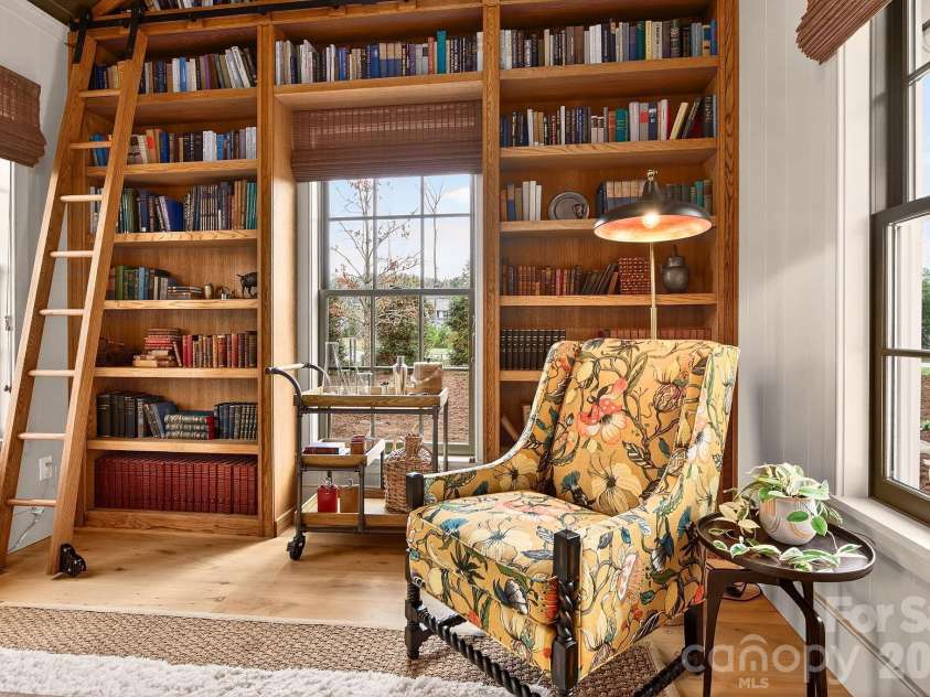 97 Emerald Necklace Drive, Asheville, NC 28803.  MLS# CAR4369106, YatesRealty ID 12883. Rolling Library Ladder