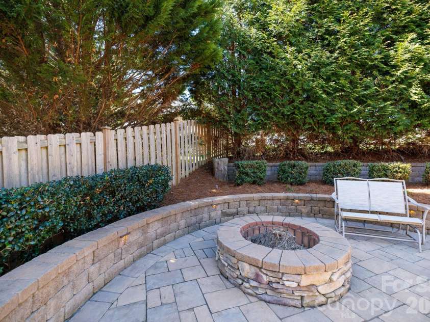 2509 Georgemont Court, Gastonia, NC 28054.  MLS# CAR4359537, YatesRealty ID 12887. Firepit