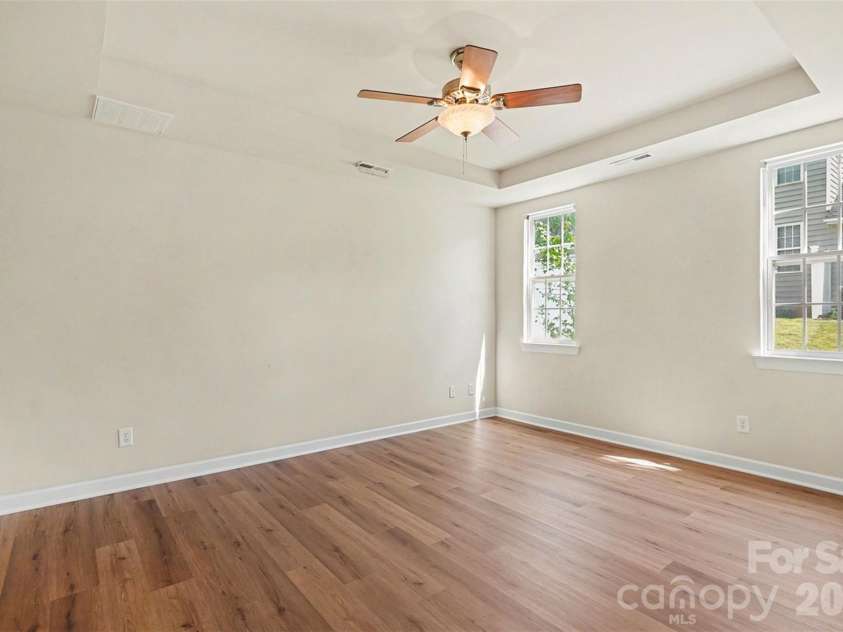 10947 Coyote Lane, Charlotte, NC 28277.  MLS# CAR4365778, YatesRealty ID 12901. Primary bedroom overlooking rear yard