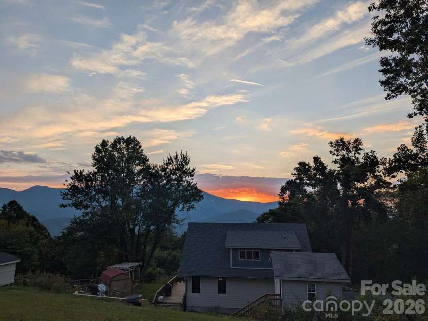 1856 Cabbage Patch Road, Burnsville, NC 28714.  MLS# CAR4293674, YatesRealty ID 12902. Beautiful Sunset!