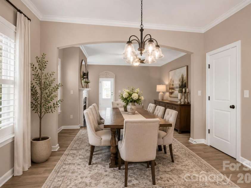 119 Canter Lane, Mooresville, NC 28115.  MLS# CAR4301770, YatesRealty ID 12912. Dining area virtually staged