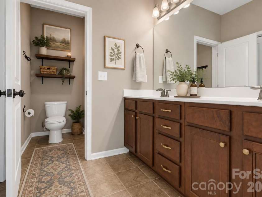 119 Canter Lane, Mooresville, NC 28115.  MLS# CAR4301770, YatesRealty ID 12912. Primary bathroom virtually staged