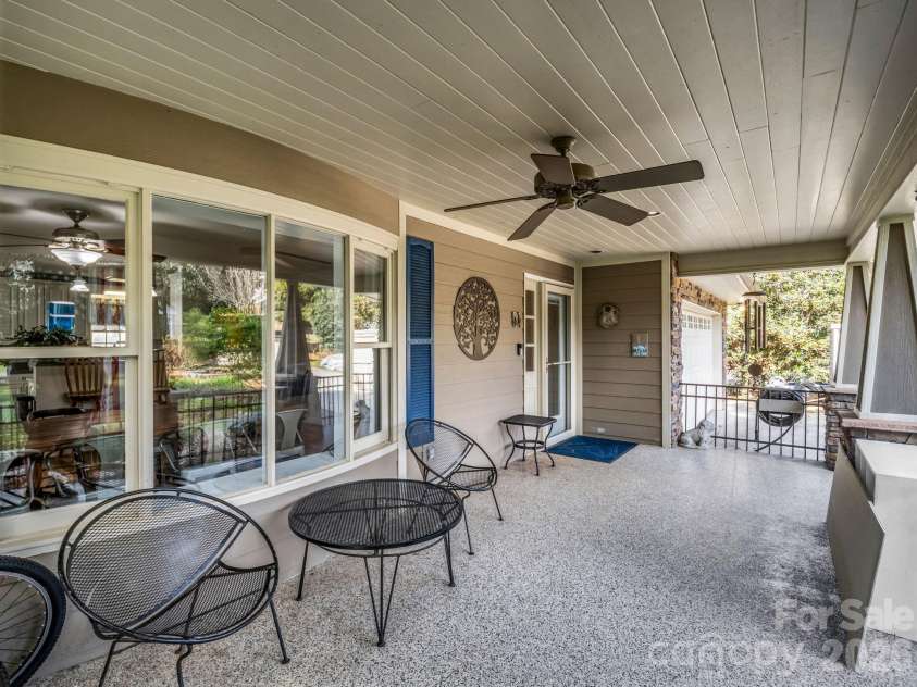54 Broadway Avenue, Tryon, NC 28782.  MLS# CAR4357107, YatesRealty ID 12954. Covered Front Porch