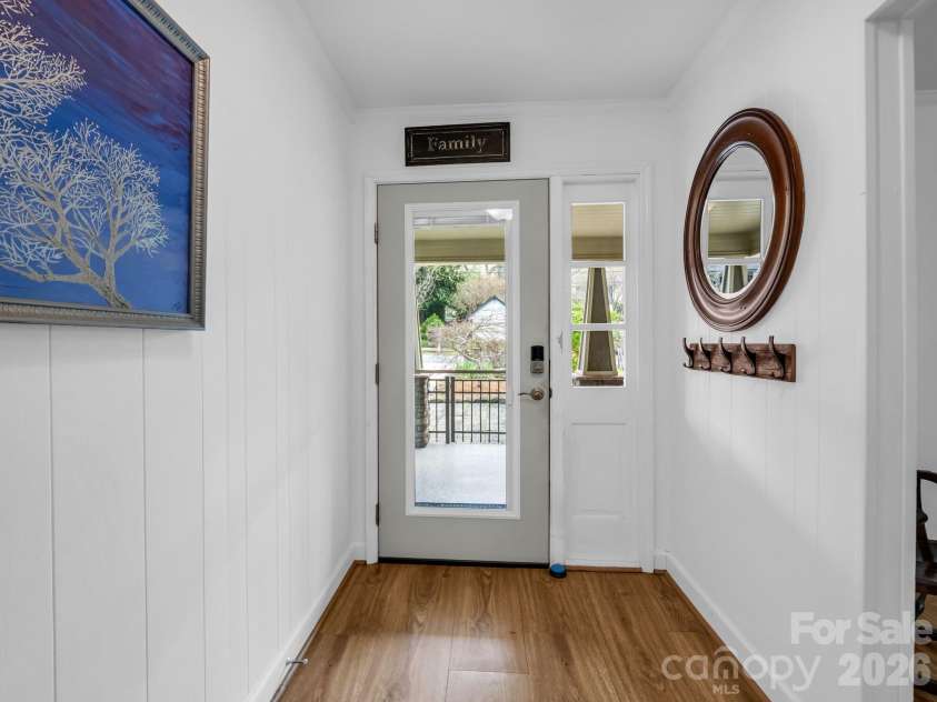 54 Broadway Avenue, Tryon, NC 28782.  MLS# CAR4357107, YatesRealty ID 12954. Foyer