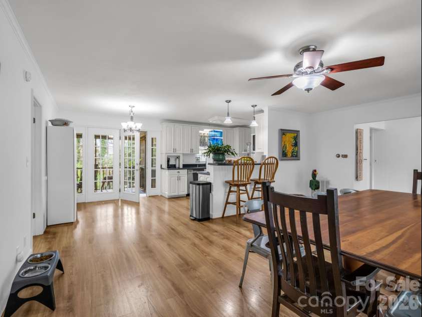 54 Broadway Avenue, Tryon, NC 28782.  MLS# CAR4357107, YatesRealty ID 12954. There is a potential dining area to the left of the kitchen