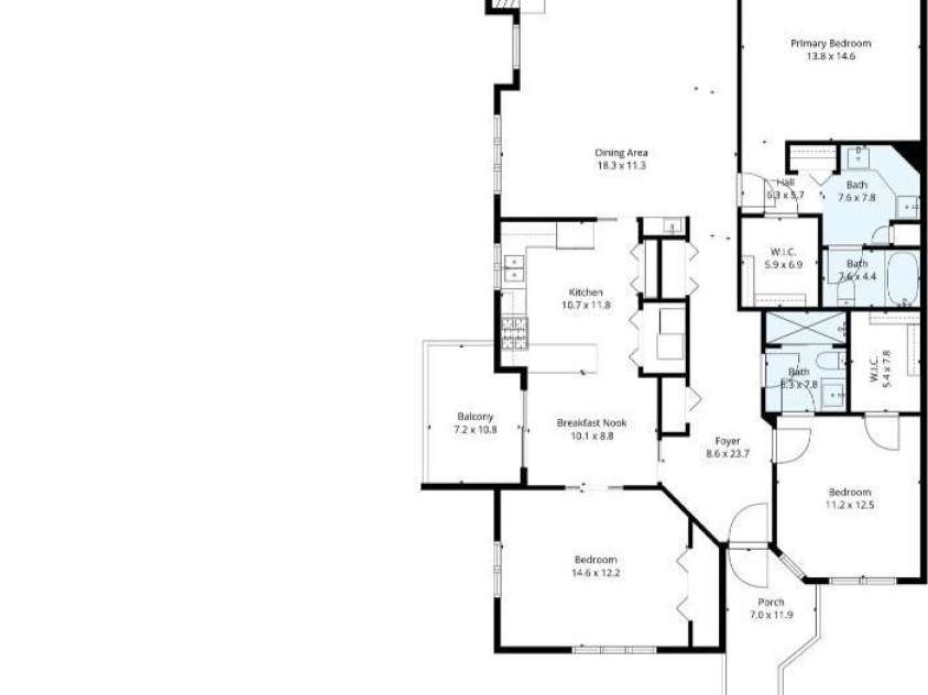 605 Red Oak Drive, Hendersonville, NC 28791.  MLS# CAR4343534, YatesRealty ID 12989. Interior dimensions
