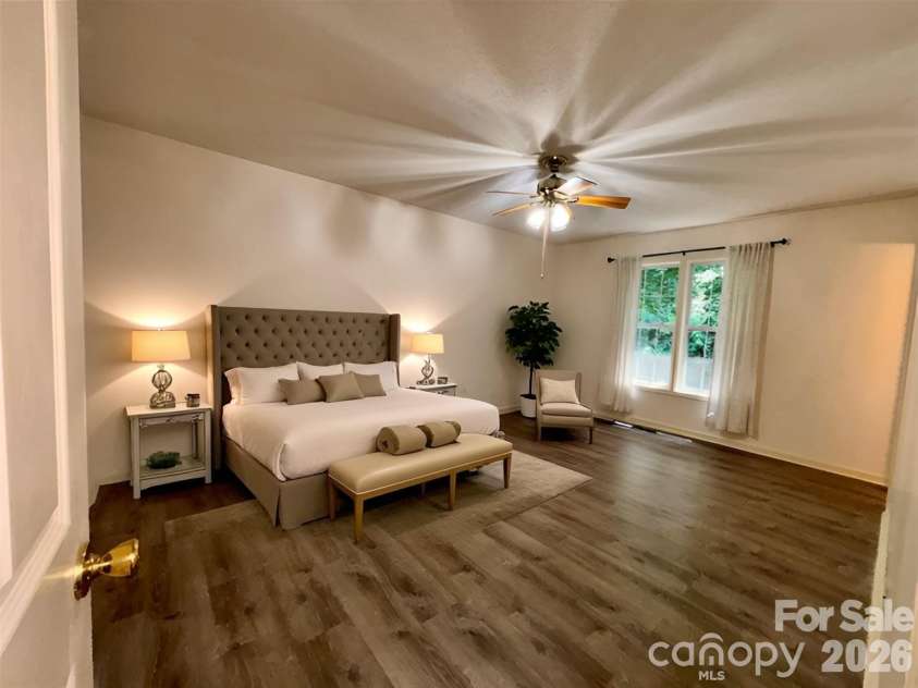 160 Whispering Pines Drive, Marion, NC 28752.  MLS# CAR4346254, YatesRealty ID 12995. Primary bedroom *virtual staging*