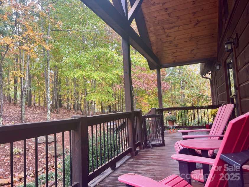 80 Grandview Loop, Nebo, NC 28761.  MLS# CAR4317495, YatesRealty ID 1300. Fall colors as seen from the front porch.