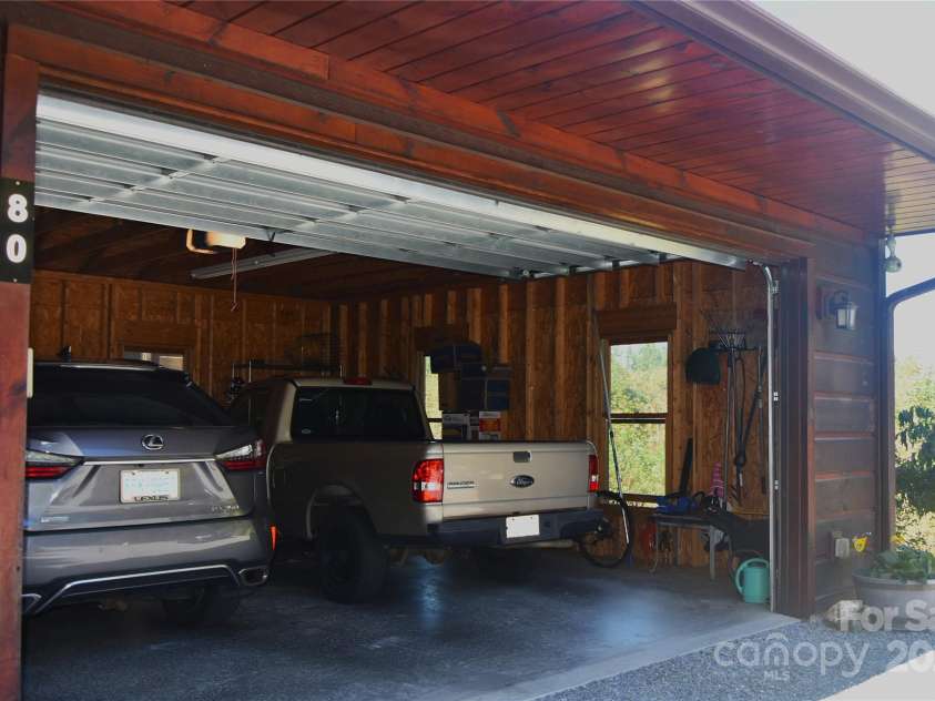 80 Grandview Loop, Nebo, NC 28761.  MLS# CAR4317495, YatesRealty ID 1300. Roomy detached two car garage.